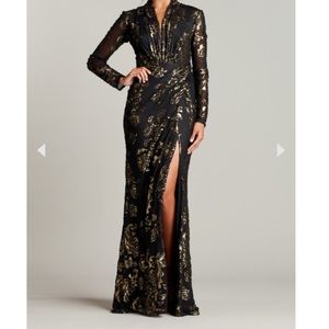 Tadashi Shoji Banu Velvet burnout gown